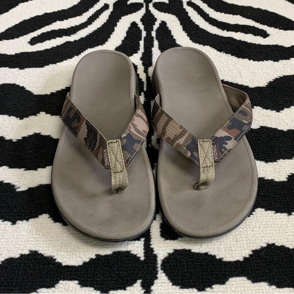 Vionic Islander Toe Post Sandal Flip Flop in Camo Size 10 - Picture 8 of 16